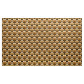Kunst-Deko-Muschel-Muster, Gold und Schwarzes Stoff (Yard (91,4 cm))