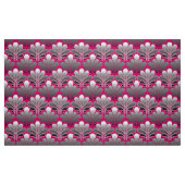Kunst-Deko-Muschel-Muster, Grau und Fuchsien-Rosa Stoff (Fat Quarter (45,7 x 55,9 cm))
