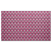 Kunst-Deko-Muschel-Muster, Grau und Fuchsien-Rosa Stoff (Yard (91,4 cm))