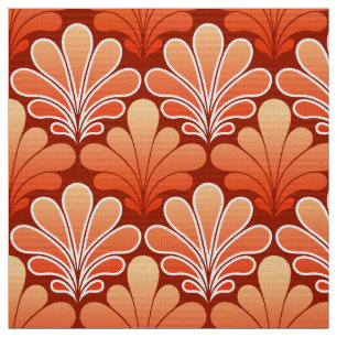 Kunst-Deko-Muschel-Muster, Mandarine Stoff