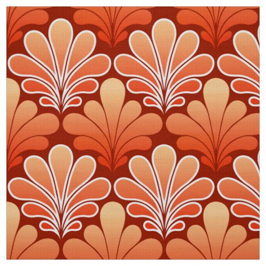 Kunst-Deko-Muschel-Muster, Mandarine Stoff (Muster)
