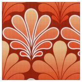 Kunst-Deko-Muschel-Muster, Mandarine Stoff (Nahaufnahme)