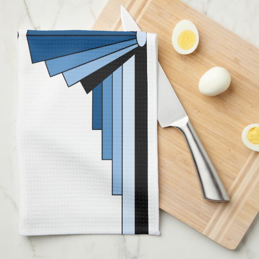 Kunst-Deko-Muster in den Blues Handtuch (Viertel Falte)