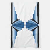 Kunst-Deko-Muster in den Blues Handtuch (Vertikal)