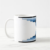 Kunst-Deko-Muster in den Blues Kaffeetasse (Links)