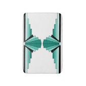 Kunst-Deko-Muster in den Grüntönen Badematte (Vorderseite Vertikal)