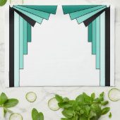 Kunst-Deko-Muster in den Grüntönen Handtuch (Gefaltet)