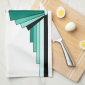 Kunst-Deko-Muster in den Grüntönen Handtuch (Viertel Falte)