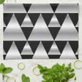 Kunst-Deko, Muster, Silber, Schwarzes, elegant, Küchentuch (Gefaltet)