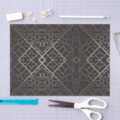 Kunst-Deko, nouveau, Silber, Schwarzes, elegant, Seidenpapier (Handwerk)