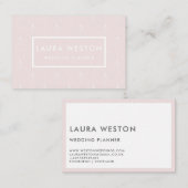 Kunst-Deko-Pastellrosa-moderne elegante Visitenkarte (Vorne/Hinten)