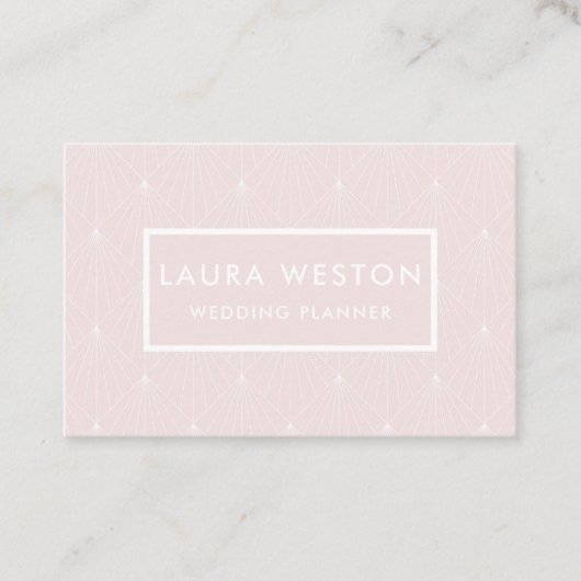 Kunst-Deko-Pastellrosa-moderne elegante Visitenkarte (Vorderseite)
