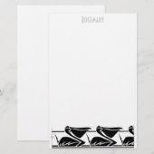 Kunst-Deko-Pelikanbriefpapier personalisiert Briefpapier (Vorne/Hinten)