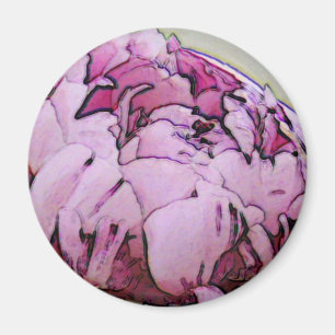Kunst-Deko-Pfingstrosenmagnet Magnet