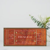 Kunst-Deko PROM-Karte, lederner Luxus Einladung (Stehend Vorderseite)