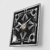 Kunst-Deko Quadratische Wanduhr (Winkel)