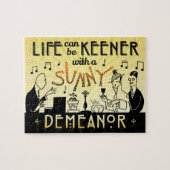 Kunst-Deko-Retro Inspirational sonniges Verhalten Puzzle (Horizontal)