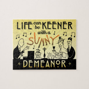 Kunst-Deko-Retro Inspirational sonniges Verhalten Puzzle