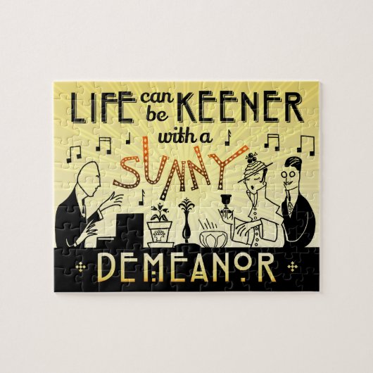 Kunst-Deko-Retro Inspirational sonniges Verhalten Puzzle (Horizontal)