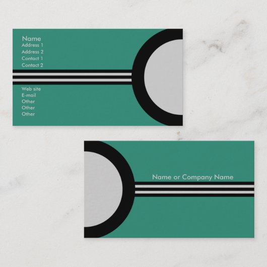 Kunst-Deko-Retro Visitenkarte (Vorne/Hinten)