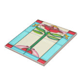 Kunst-Deko-Rosen-Baum-beflecktes Glas Fliese (Seite)