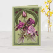 Kunst-Deko-Rosen Karte (Gelbe Blume)