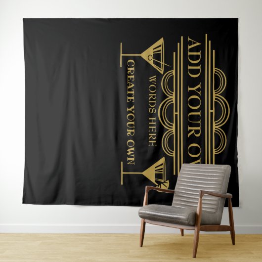 Kunst-Deko SCHAFFEN IHREN EIGENEN hinteren Tropfen Wandteppich (Beispiel (Horizontal))