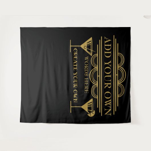 Kunst-Deko SCHAFFEN IHREN EIGENEN hinteren Tropfen Wandteppich (Vorderseite (Horizontal))