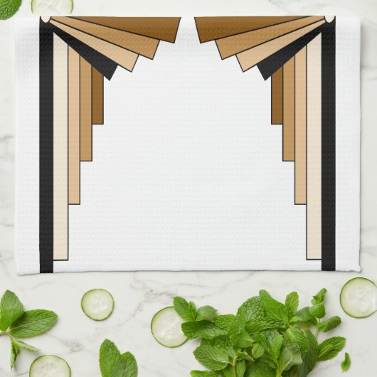 Kunst-Deko-Schichten in TAN Geschirrtuch (Gefaltet)