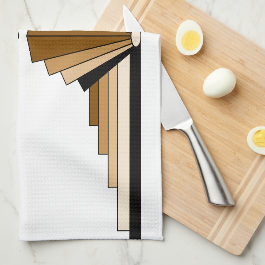 Kunst-Deko-Schichten in TAN Geschirrtuch (Viertel Falte)