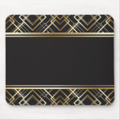 Kunst-Deko, Schwarzes, Gold, elegant, Chic, Mousepad (Vorne)