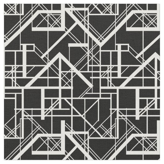 Kunst-Deko Schwarzweiss Stoff (Nahaufnahme)
