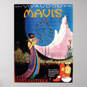 Kunst-Deko-Sommer-Blüten für Mavis Zwanzigerjahr Poster
