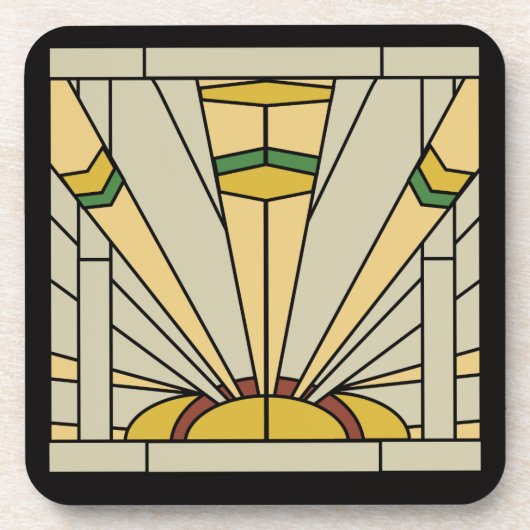 Kunst-Deko-Sonnenschein Untersetzer (Vorderseite)