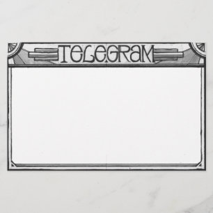 Kunst-Deko Steampunk Telegramm-Briefpapier Briefpapier