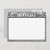 Kunst-Deko Steampunk Telegramm-Postkarte Postkarte (Vorne/Hinten)