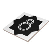 Kunst-Deko-Stern-Zahl Fliese (Seite)