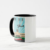 Kunst-Deko-Tasse mit Shoreham Flughafen und Tasse (Vorderseite Links)