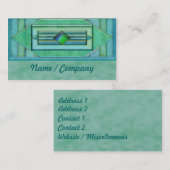 Kunst-Deko Turquise Juwelen Visitenkarte (Vorne/Hinten)
