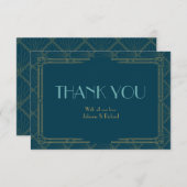 Kunst-Deko-Vintage Hochzeit danken Ihnen Dankeskarte (Vorne/Hinten)