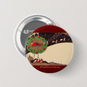 Kunst-Deko-Weihnachtssankt-Knopf Button (Vorne & Hinten)