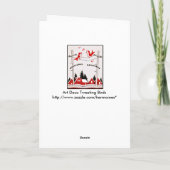 Kunst-Deko-Weihnachtsvögel Feiertagskarte (Rückseite)