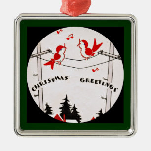 Kunst-Deko-Weihnachtsvögel Ornament Aus Metall