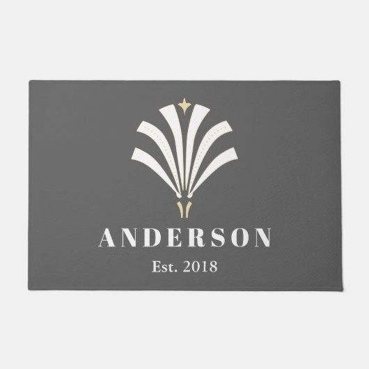 Kunst-Deko-weißer Fan-personalisierter Fußmatte (Vorderseite)