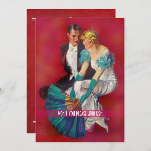 Kunst-Deko-weißes Krawatten-und Einladung (Vorne/Hinten)