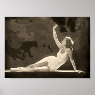 Kunst-Deko Zeigfeld Mädchen-Plakat Poster