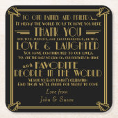 Kunst-Dekoart-Gastgeschenk Hochzeits-Untersetzer Rechteckiger Pappuntersetzer (Vorderseite)