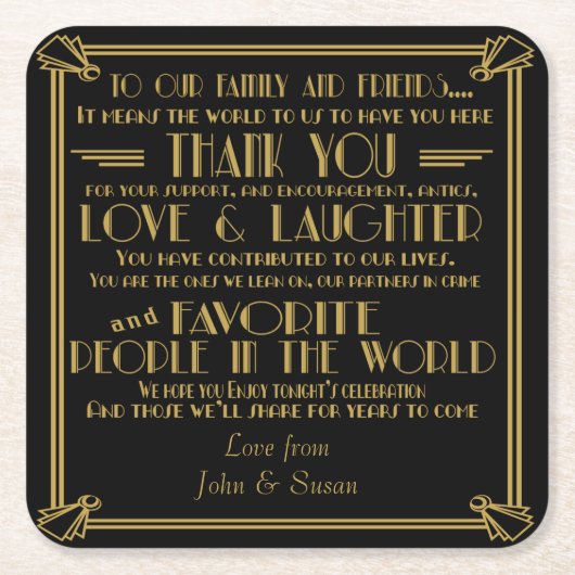 Kunst-Dekoart-Gastgeschenk Hochzeits-Untersetzer Rechteckiger Pappuntersetzer (Vorderseite)