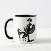 Kunst-Dekoborzoi-Tasse Tasse (Links)