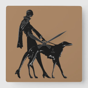 Kunst-DekoBorzoistroll-Uhr Quadratische Wanduhr